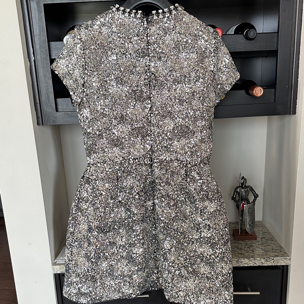 NADINE MERABI Erin Dress - Silver Mini Dress - Picture 8 of 9